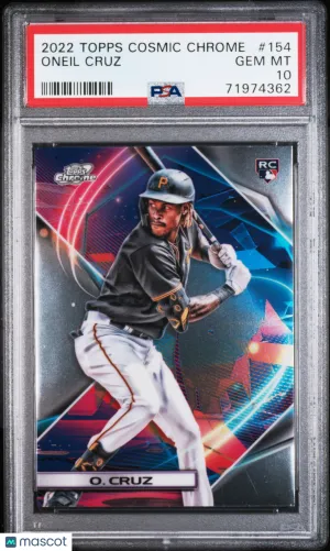 2022 Topps Cosmic Chrome Oneil Cruz #154 PSA 10 front
