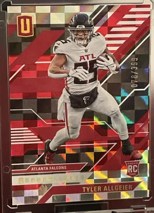2022 Panini Chronicles Unparalleled Football UNP-32 Tyler Allgeier /399 Rookie front