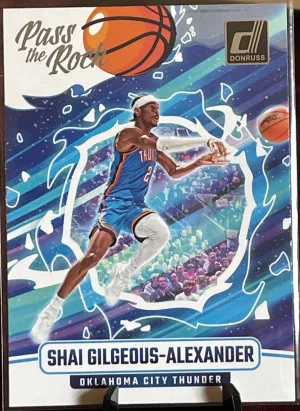 2024 Donruss Shai Gilgeous-Alexander Pass The  Rock #7 OKC Thunder front