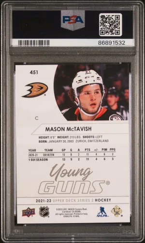 2021-2022 Upper Deck Mason Mctavish back