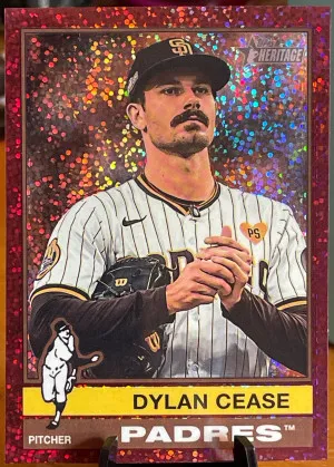 Dylan Cease #259 Maroon Burgundy Sparkle 2025 Heritage front