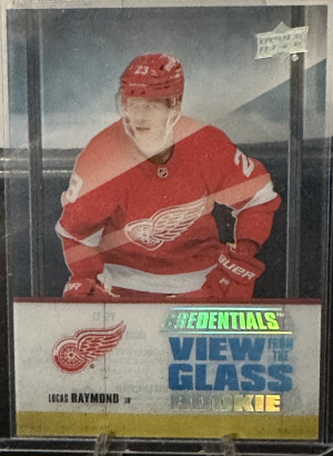 Lucas Raymond View From The Glass Rookie 21-22 Credentials front