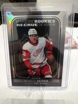 2021-22 OPC Platinum Marquee Rookie Black Shield Variant Moritz Seider #287 SSP front