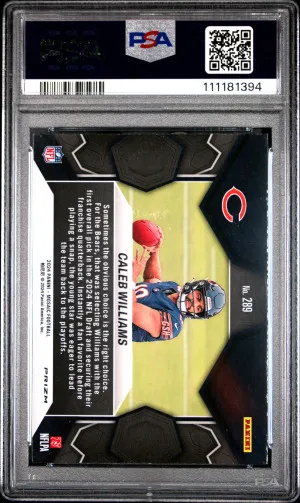 2024 Panini Mosaic Caleb Williams #289 PSA 9 back