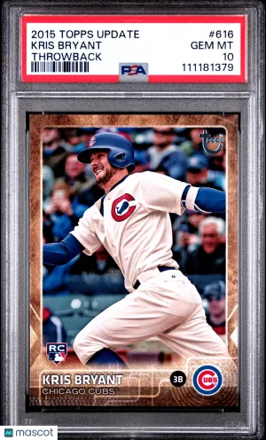 2015 Topps Update Kris Bryant Throwback #616 PSA 10 front