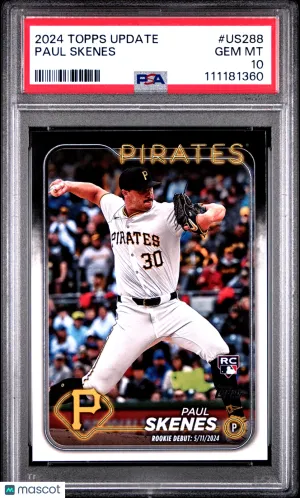 2024 Topps Update Paul Skenes #US288 PSA 10 front