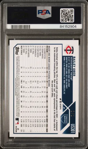 2023 Topps Update Bailey Ober Platinum 1/1 back