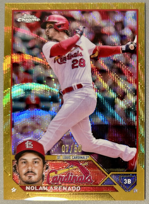 2023 Topps Chrome Gold Refractor /50 Nolan Arenado #115 St. Louis Cardinals front