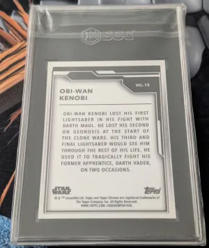 2021 Topps Chrome Star Wars Legacy - Wielders Of The Lightsaber - Obi-Wan Kenobi - Orange /25 SGC 10 back