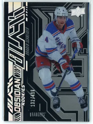 2022-23 UD Black #OR-46 Braden Schneider Obsidian Rookies /499 front
