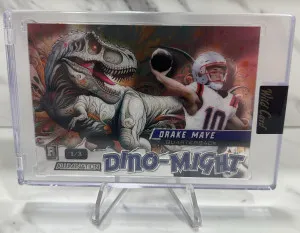 2024 Drake Maye Wild Card Dino Might 1/3 front