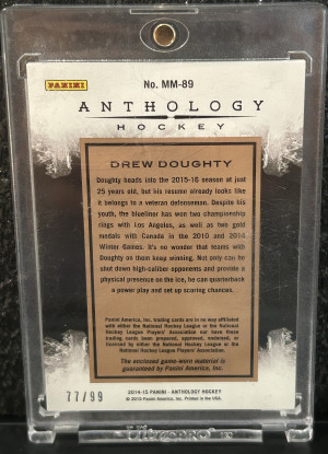 2014 Drew Doughty Massive Materials Patch /99 back