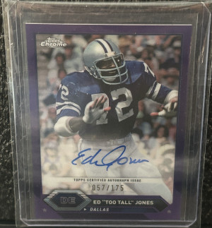 ED “Too Tall” Jones 2024 Topps Chrome Auto /175 front