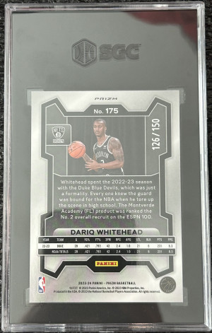 2023 Prizm /150 Dariq Whitehead back