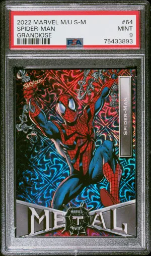 2022 Skybox Marvel Metal Universe Spider-Man Spider-Man Grandiose front