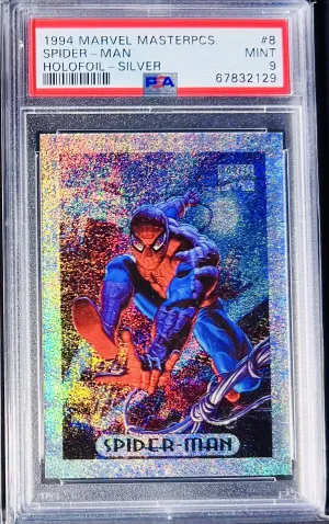 1994 Marvel Masterpieces Holofoil Spider-Man Holofoil-Silver front