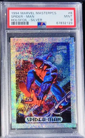 1994 Marvel Masterpieces Holofoil Spider-Man Holofoil-Silver back