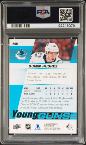 2019 Upper Deck Quinn Hughes back