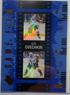 2024-25 SPX Alex Ovechkin Game Film Blue #/199 front