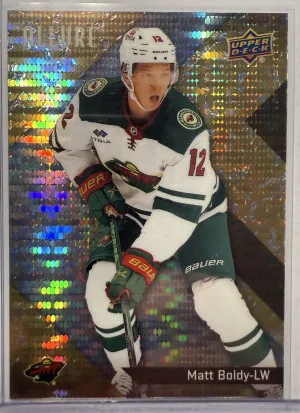 2024-25 Allure Matt Boldy Gold Glitter Bomb #/199 front