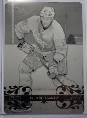 2023-24 UD Extended Will Cuylle Retro Young Guns Black Printing Plate 1/1 front