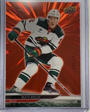 2024-25 Series 1 Matt Boldy Red Outburst #/25 front