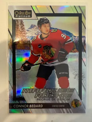2023-24 OPC Platinum Connor Bedard Pond Hockey SP Rookie front