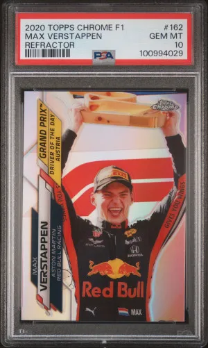 2020 Topps Chrome Formula 1 Max Verstappen Refractor RC front