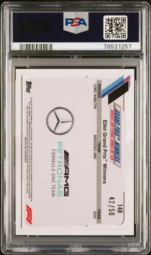 2021 Topps Chrome Formula 1 Sapphire Edition Lewis Hamilton Sapphire Gold /50 back