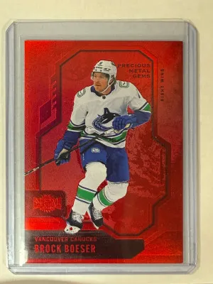 2024-25 Metal Brock Boeser Red PMG #060/100 front