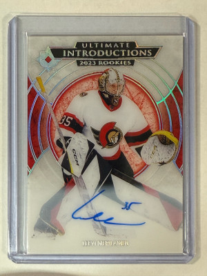2023-24 Ultimate Leevi Merilainen Ultimate Introductions Rookie Auto front