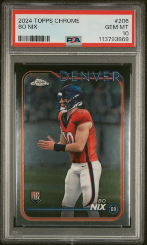 2024 Topps Chrome Bo Nix front
