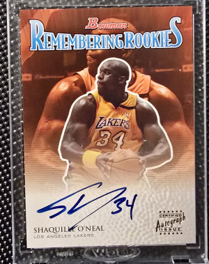 Shaquille O'neal 2003 Bowman On Card Auto front