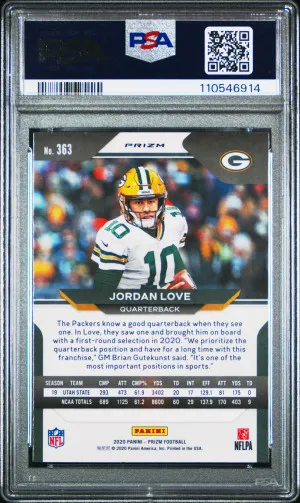 2020 Panini Prizm Jordan Love Disco Prizm back