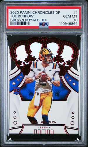 2020 Panini Chronicles Draft Picks Crown Royale Joe Burrow Crown Royale-Red front