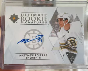 23-24 Ultimate Rookie Signatures URS-MP Matthew Poitras front