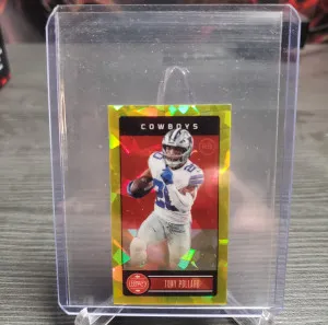 2023 Panini Legacy Yellow Diamond Premium Edition Mini #25 Tony Pollard /10 front