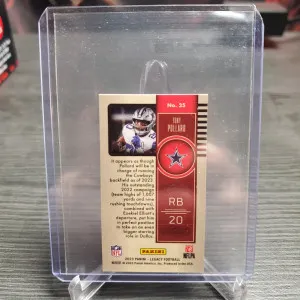 2023 Panini Legacy Yellow Diamond Premium Edition Mini #25 Tony Pollard /10 back