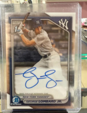 George Lombard jr. First bowman chrome auto back
