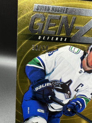 Quinn Hughes Metal Gen-Z Gold /50 back