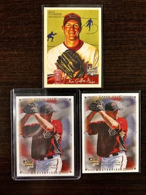 Max Scherzer Rookie Lot Of 3 Cards back