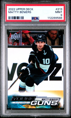 2022 Upper Deck Matty Beniers Young Guns front