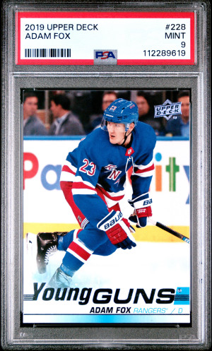 2019 Upper Deck Adam Fox Young Guns front
