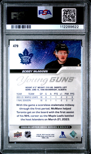 2023 Upper Deck Bobby Mcmann Young Guns back