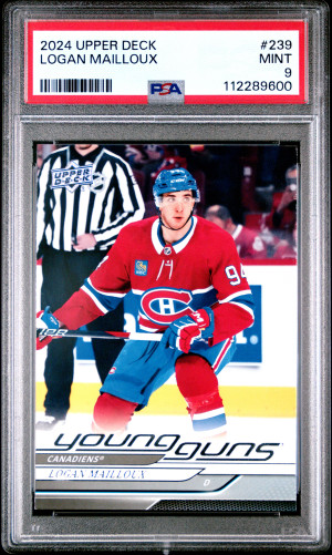 2024 Upper Deck Logan Mailloux Young Guns front