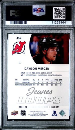 2021-2022 Upper Deck Dawson Mercer Young Guns French back