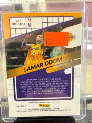 2021 Donruss Optic Basketball Opti-Graphs Lamar Odom back