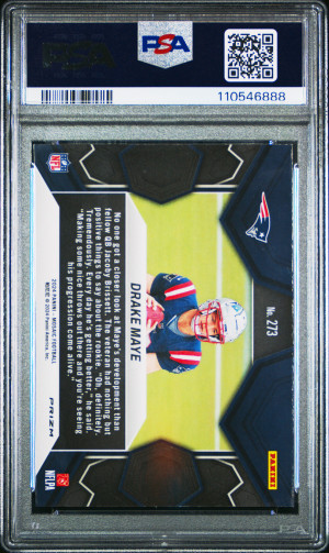 2024 Panini Mosaic Drake Maye Reactive Blue back