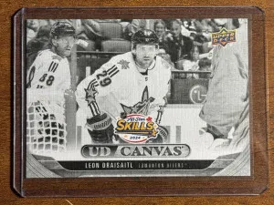 Leon Draisaitl 24-25 Extended All-Stars UD Canvas Black & White front