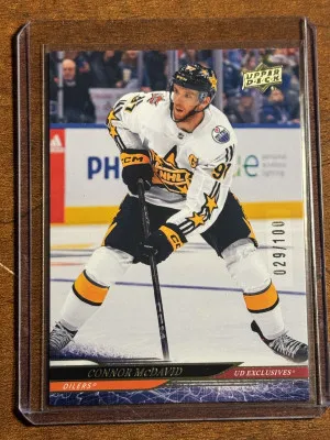 Connor McDavid 24-25 UD Extended Exclusives /100 front